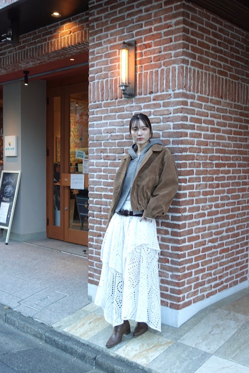 ダブルZIPフーディーニット